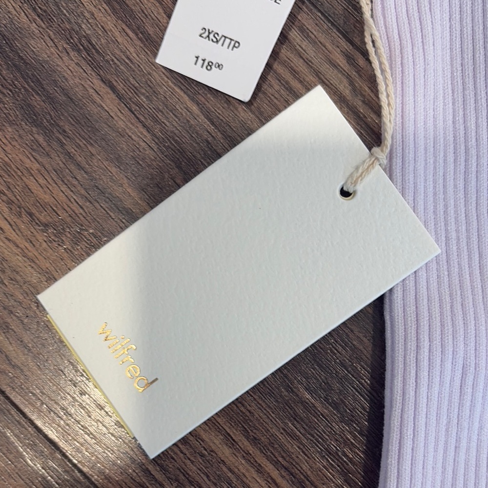 NWT- Elegant Lavender One-Shoulder Dress by Wilfred (Aritzia) size 2/XS - Picture 4 of 8